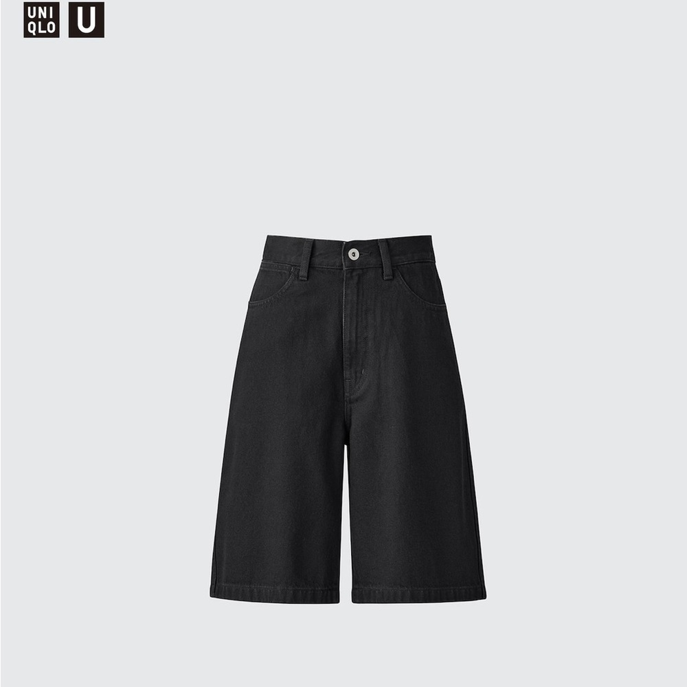 Uniqlo Denim Half Shorts 10” | Black | Size 23